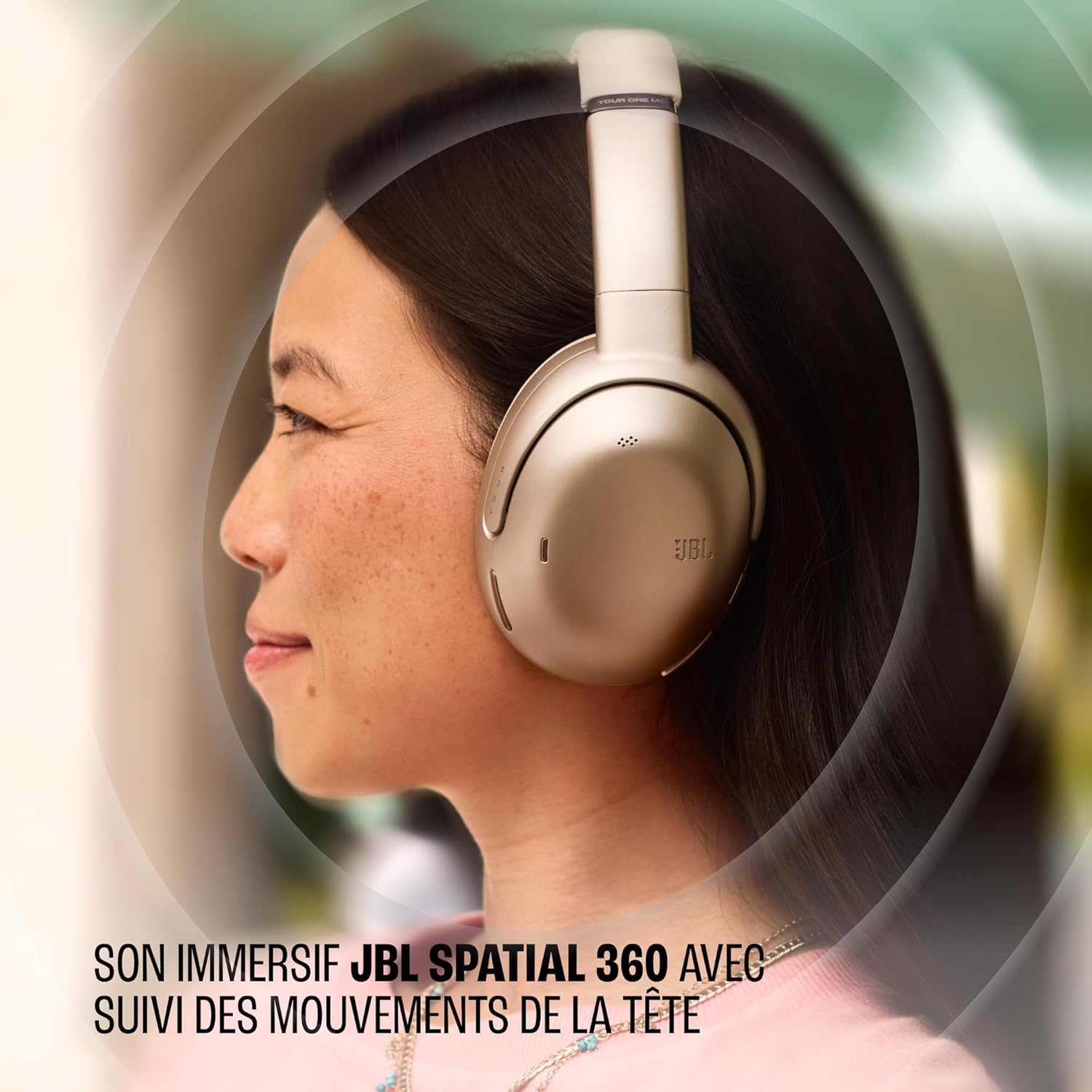 JBL Tour One M3, Casque Bluetooth sans Fil Supra-auriculaire, réduction adaptative du Bruit, 70 h d’autonomie, Confort Optimal, Son Spatial 360, Suivi des mouvements, Compatible USB-C, Noir