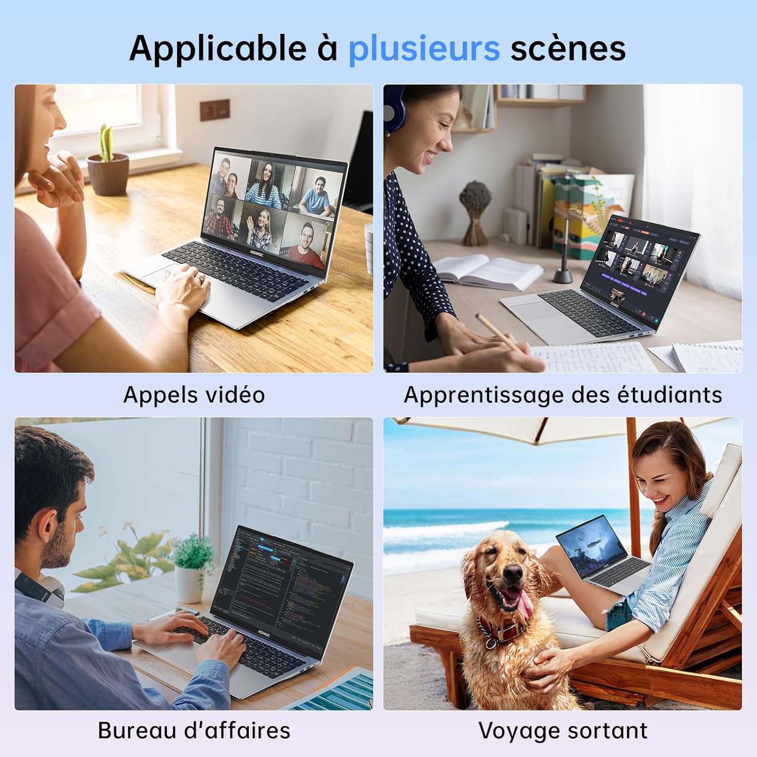 ACEMAGIC Ordinateur Portable 17,3 Pouces PC Portable 16 Go Ram DDR4 512 Go SSD Extension 2TB 4 cœurs N-97,(Jusqu'à 3.6Ghz) Capacité de 6000Mah,3*USB3.2,BT5.0,HDMI,Laptop Argenté